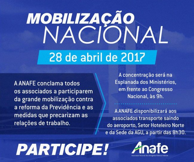 MOBILIZAÇÃO NACIONAL – CONTRA A REFORMA – ANAFE