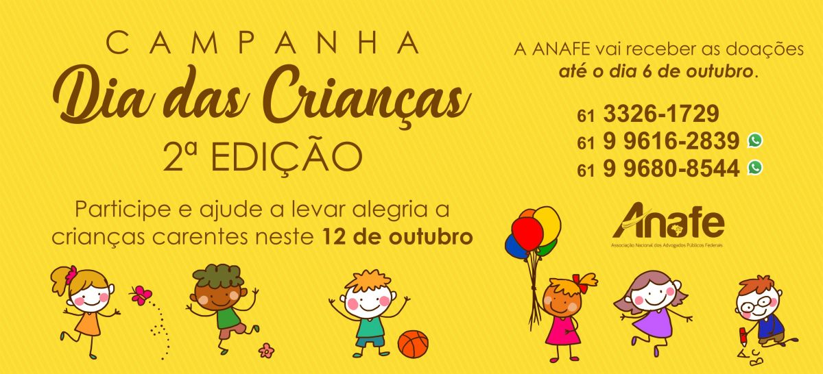 ANAFE solidaria dia das crianças