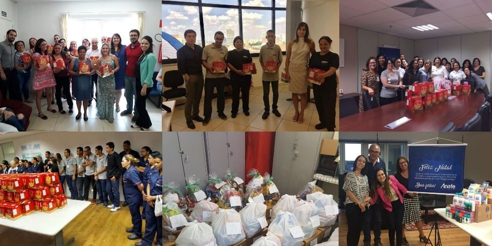 Mosaico Anafe solidária 2017 Dezembro recheado de solidariedade em ações promovidas pela representação da ANAFE em São Paulo
