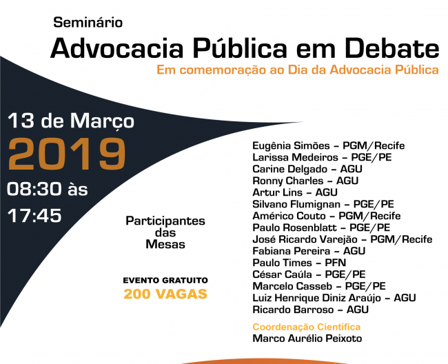 Dia Nacional da Advocacia Pública – AGU PE