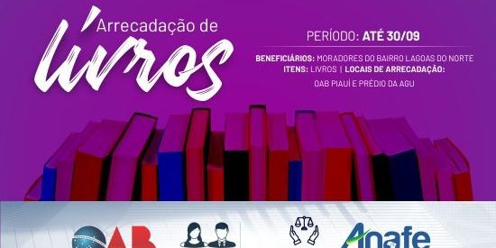 Arrecadação de livros – OAB – ANAFE OAB Piauí e ANAFE promovem campanha de Arrecadação de Livros