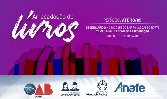 OAB Piauí e ANAFE promovem campanha de Arrecadação de Livros