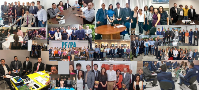 Mosaico atuação bases – ANAFE Em defesa da Advocacia Pública, membros da ANAFE intensificam atuação nas bases durante o recesso parlamentar