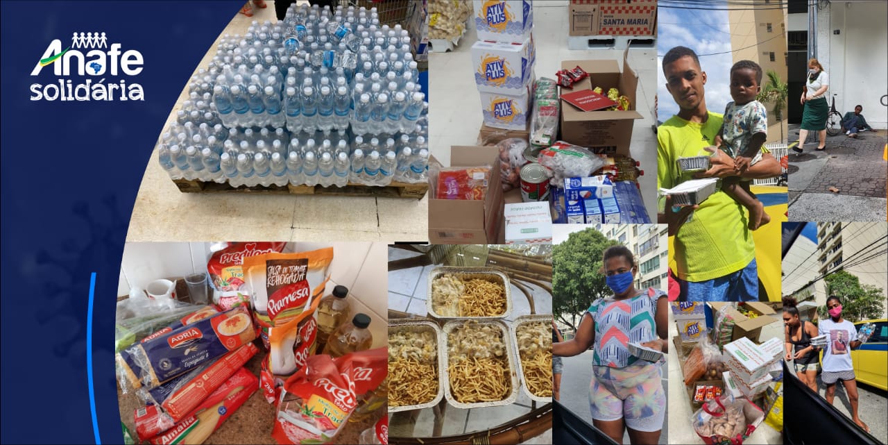 No Rio de Janeiro, diante da pandemia do novo coronavírus, moradores em situação de rua recebem alimentos doados pela representaçãos No Rio de Janeiro, diante da pandemia do novo coronavírus, moradores em situação de rua recebem alimentos doados pela representação