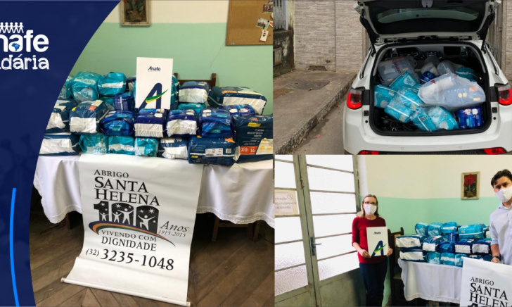 Com doação de 500 fraldas geriátricas, ANAFE/MG lança campanha solidária no Estado