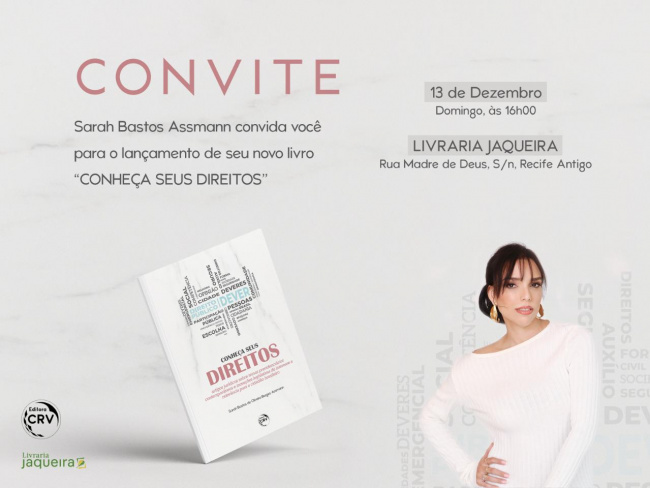 Convite lançamento de livro