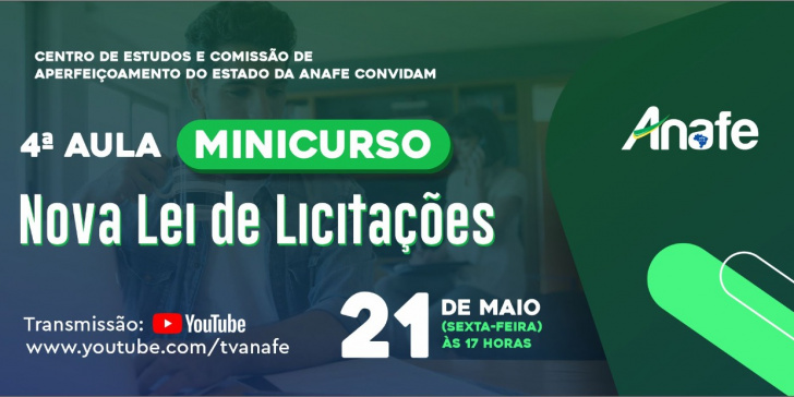 NOVA LEI DE LICITAÇÕES: 4ª e última aula do minicurso trará um apanhado geral e abordará contratação direta