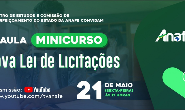 NOVA LEI DE LICITAÇÕES 4ª aula do minicurso trará um apanhado geral e abordará contratação direta NOVA LEI DE LICITAÇÕES: 4ª e última aula do minicurso trará um apanhado geral e abordará contratação direta